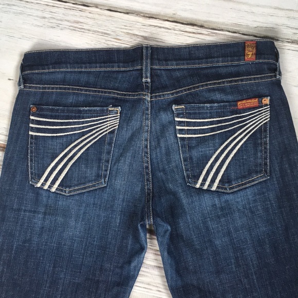 7 For All Mankind Denim - Dojo 7 For All Mankind Flare Leg Blue Jeans USA 29